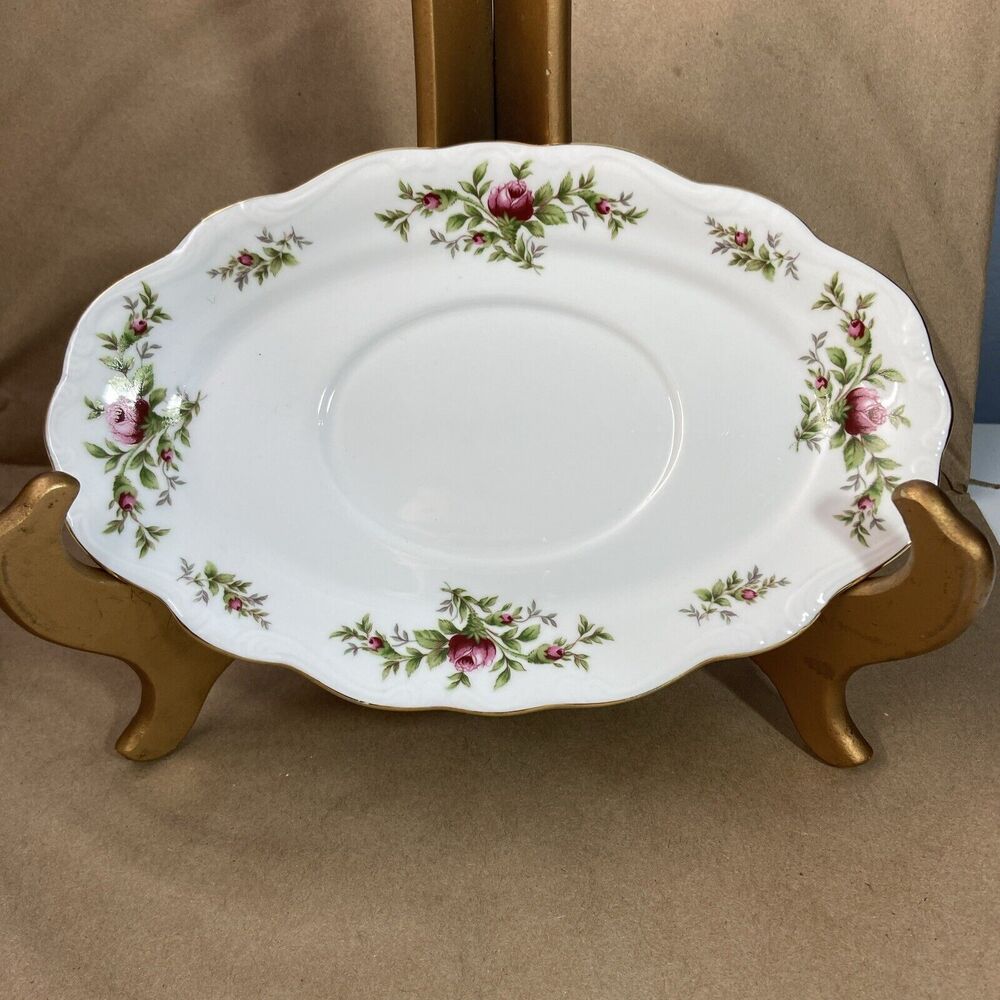 JOHANN HAVILAND Moss Rose GRAVY BOAT UNDER PLATE ONLY  Replacement